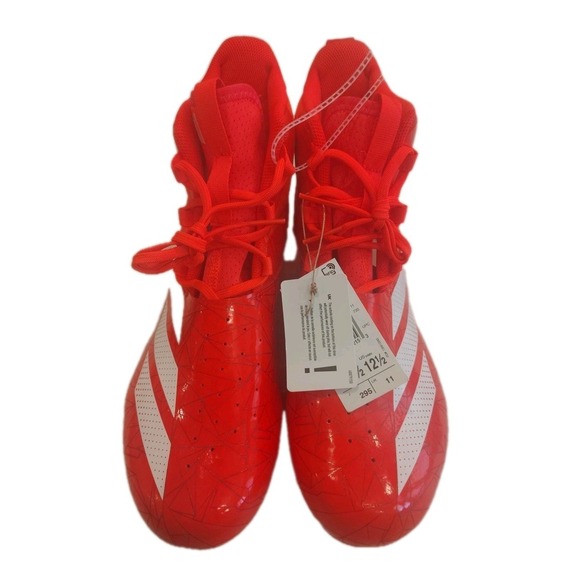 Adidas Adizero ChaosFootball Cleats Mens Size 11.5 Solar Red/White New